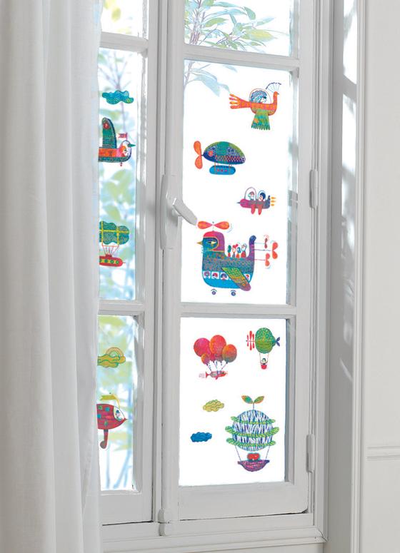 Djeco Fenstersticker wiederpositionierbar Sky Traffic