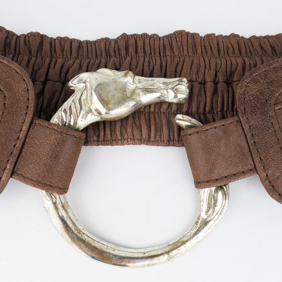 goldmarie Taillengürtel PFERD braun-silber 