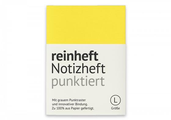 reinheft L - punktiert Notizheft, gelb
