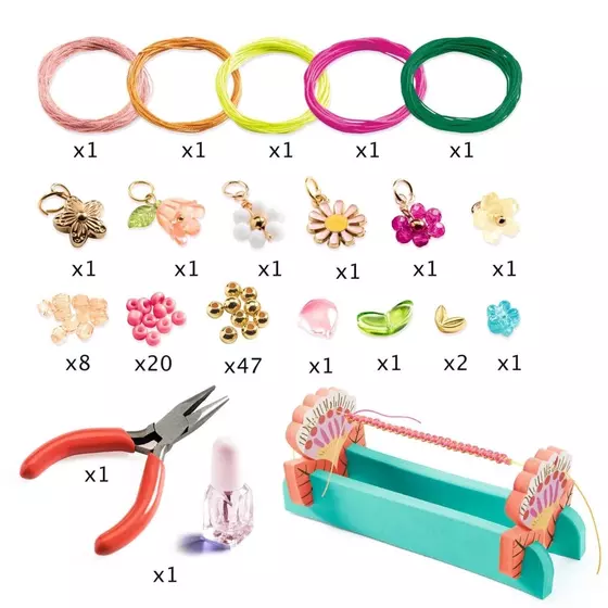 Djeco Schmuck Basteln Makramee Rosa