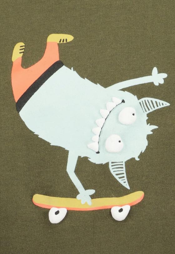 Sweatshirt "Funny Monster", Baumwolle, schilf