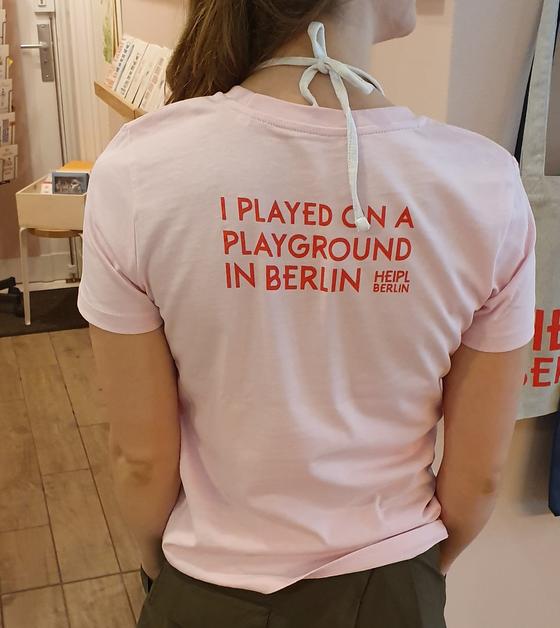 Kids T- Shirt "I Played on a Playground in Berlin", Teal Green