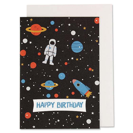 ava&yves Klappkarte - Space Astronaut Happy Birthday