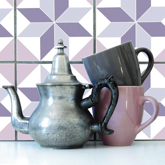 boubouki Fliesenaufkleber POLYGON 01 lila
