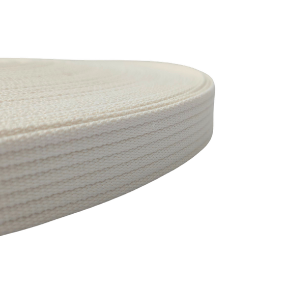 Gurtband gerippt 32mm cremeweiß