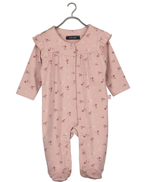 Strampler mit Füßen, reine Baumwolle, mauve