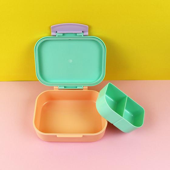 ava&yves Brotdose Lunchbox Stripes Mint Gelb Apricot
