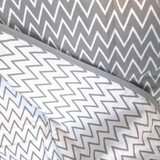 Ørskov Decke Zig Zag 140x260 in grau/weiß