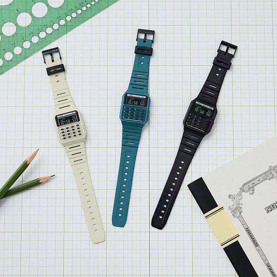 Casio Uhr gross Tasten CA-53WB-1BEF - New Edition - Resin Armband schwarz