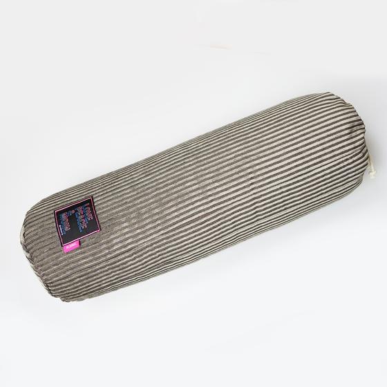 reinc. yoga Bolster Rolle LOVE PEACE MOIN - steingrau - 20x62cm