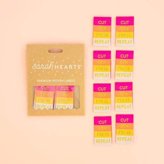 Sarah Hearts - Label "Cut Sew Press Repeat
