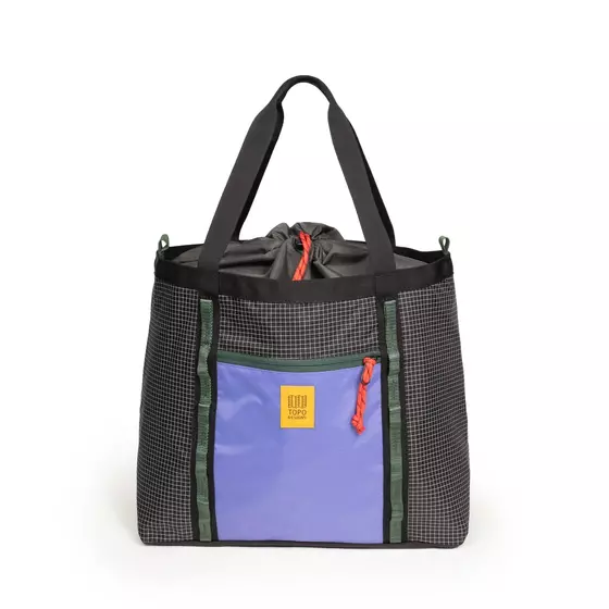 Mountain Utility Tote Bag Grid Very Peri von Topo Designs