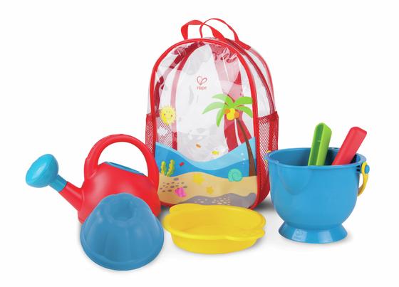 Strandrucksack mit Sandspielzeug, BPA-frei