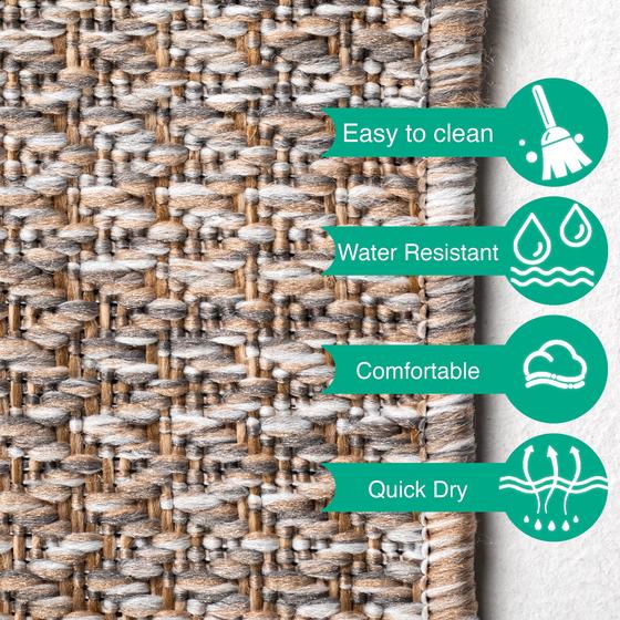 In & Outdoor Teppich Zagora beige