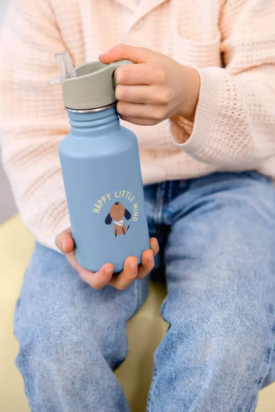 Lässig Edelstahl Kinder Trinkflasche Pattern Party Blau