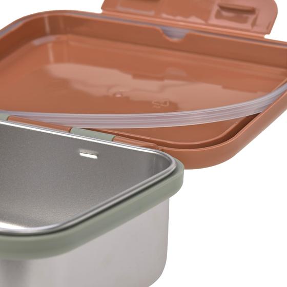 Kinder Brotdose - Lunchbox Edelstahl Happy Prints Caramel