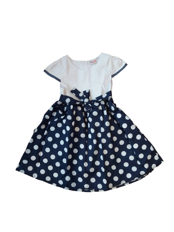 Sommerkleid im Matrosen-Stil mit großer Schleife, gefüttert