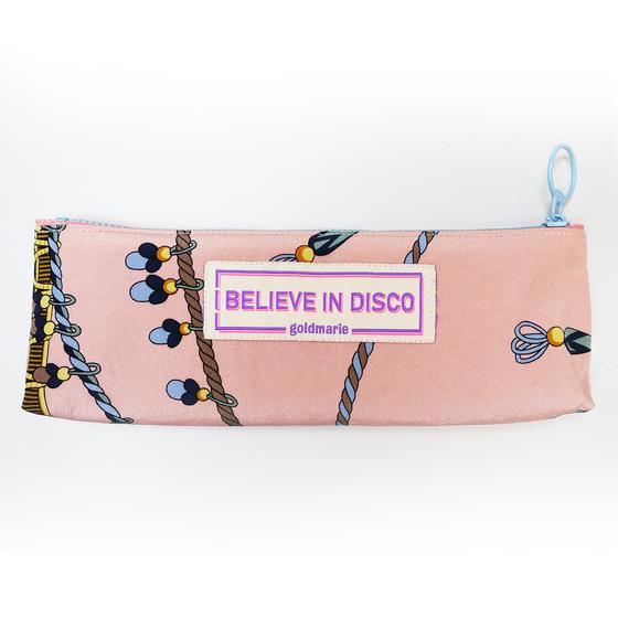 goldmarie Seidentuch-Weste MOINGIORNO - Vintage-Stoff Recycelt - rose-denim-blau - reversible LOVE PEACE MOIN - mit Kosmetiktasche