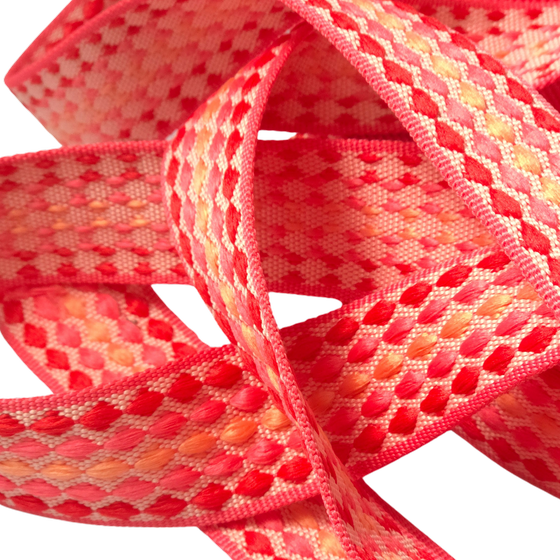 Gurtband Colourful Dots 38mm - pink rot