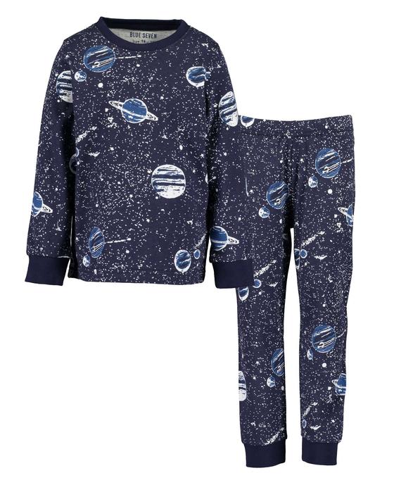 Pyjama "Weltall", Baumwolle, nachtblau
