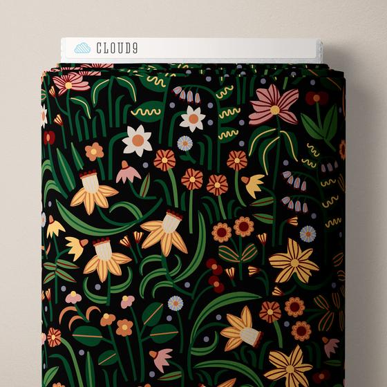 Fern Grove Leah Duncan Cloud9 Stoff Blumen 