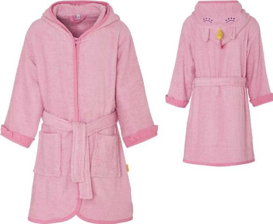 Bademantel "Einhorn", reine Baumwolle