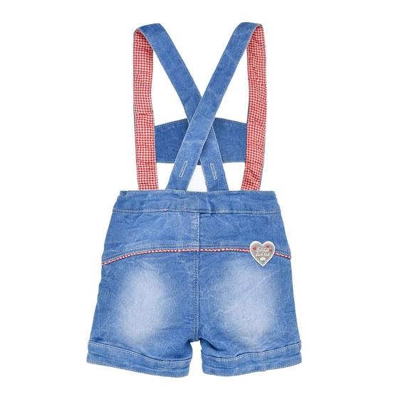 Latzshort "Lausmadl" aus weichem Jogg-Denim
