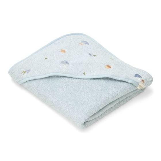 Little Dutch Kapuzen Handtuch Gestickt Forest Friends Blau 100 x 100 cm