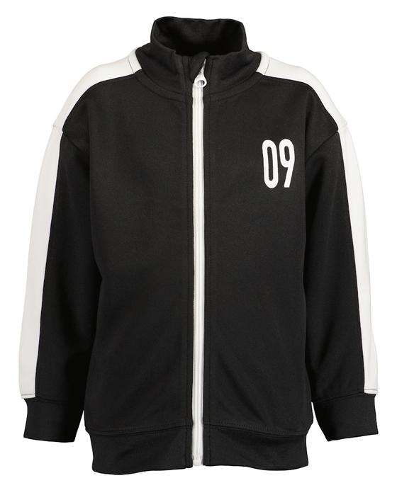 Trainingsjacke mit Stehkragen, leicht, schwarz