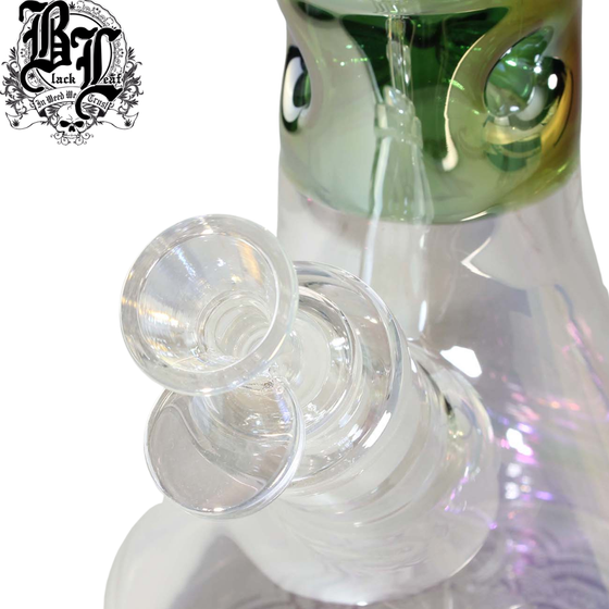 Glasbong, Black Leaf®, Beaker, Sandgestrahlt