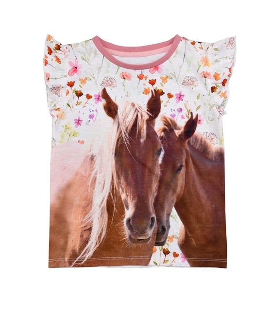 T-Shirt mit Flügelärmeln "Pferd", Baumwolle