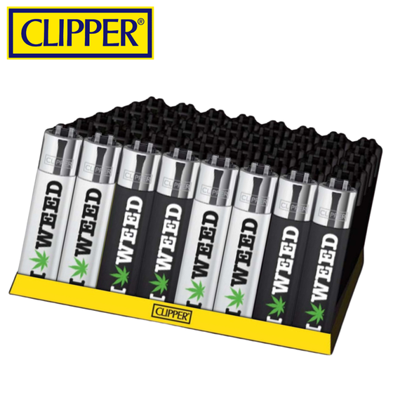 Feuerzeug, CLIPPER®, I Love Weed, Schwarz