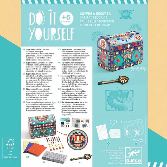 Djeco Do It Yourself Truhe zum Dekorieren Super