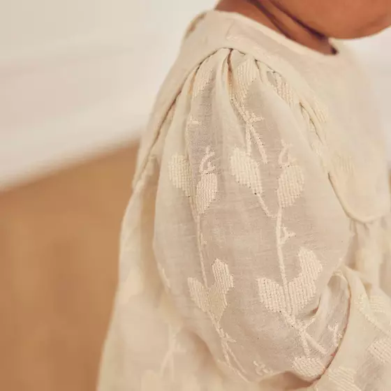 Müsli by Green Cotton Baby Puff Dress Poetry Natural