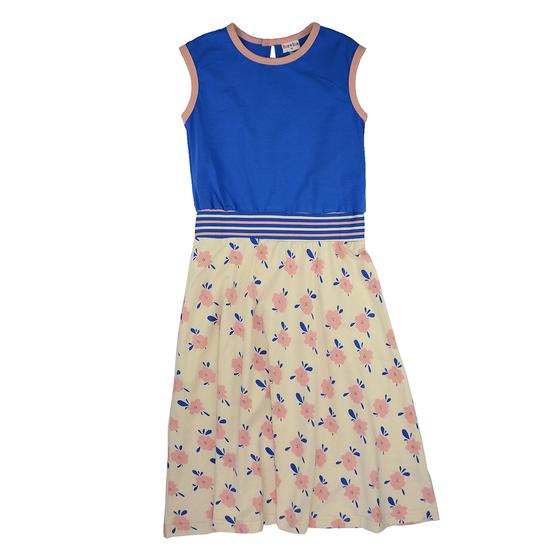 Langes Kleid "Flowers", Biobaumwolle