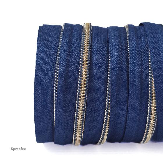 Endlos Reißverschluss breit Altmessing metallisiert für Taschen nähen Made in Germany bei Spreefee alles zum Taschen nähen kaufen