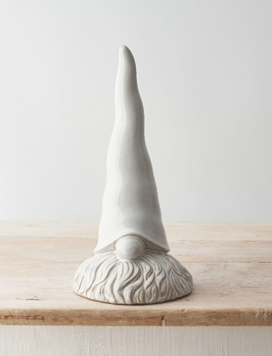 Figur | Dekofigur Gonk aus Keramik - Weiß