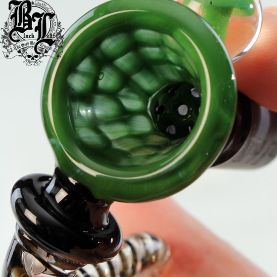 Glaskopf, Black Leaf®, Glaskunst - Grün, 18er