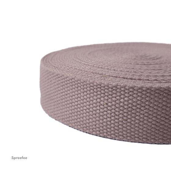Gurtband Baumwolle Polyester mauve graulila zum TAschen nähen bei Spreefee kaufen