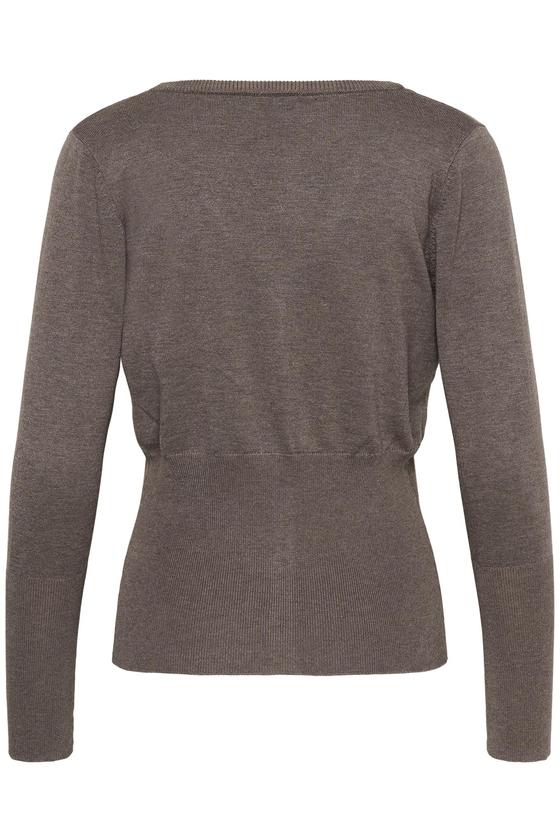 SAINT TROPEZ MilaSZ Slim Cardigan 30515401 - braun melange