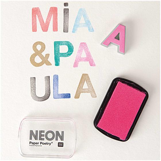 RICO DESIGN Stempelkissen NEON pink - 9x6 cm