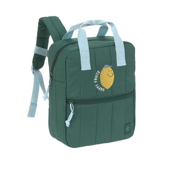 Lässig Kindergartenrucksack Square Little Gang Zitrone Dunkelgrün
