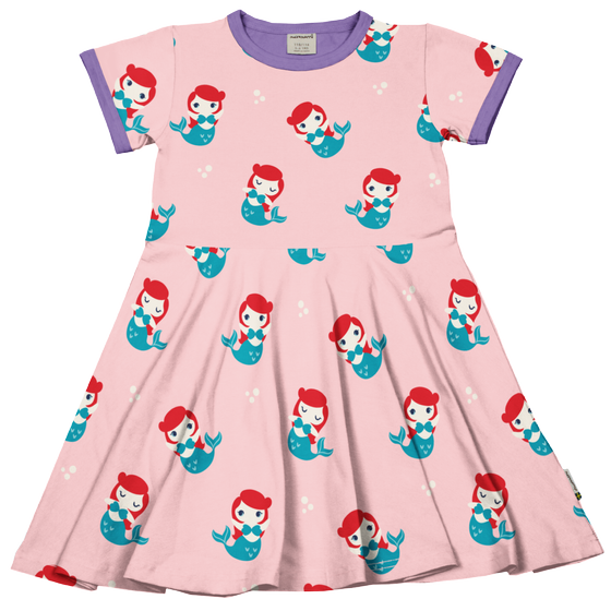 Drehkleid "Mermaid", Biobaumwolle, GOTS, rosa