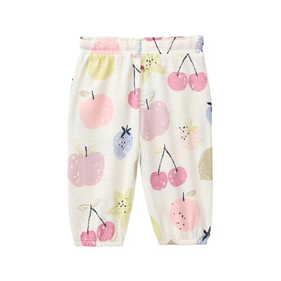 People wear Organic Hose Große Früchte Bunt Bedruckt