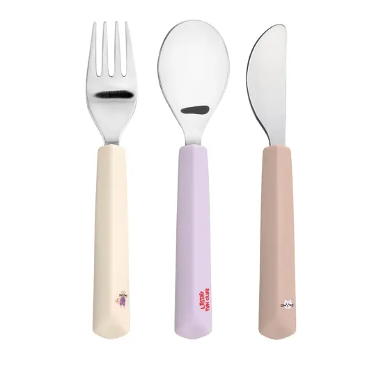 Lässig Kinderbesteck - Cutlery mit Silikongriff Tiny Team Katze 