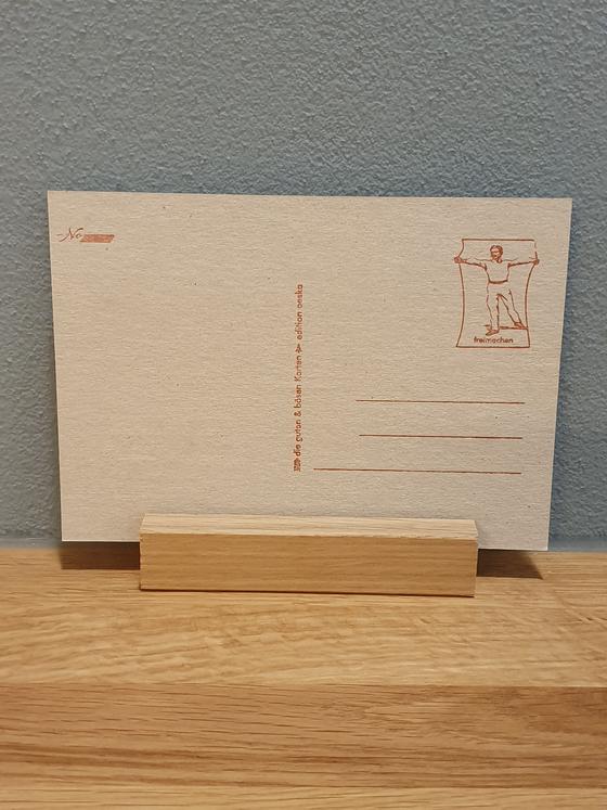 Postkarte in Bleisatz-Buchdruck