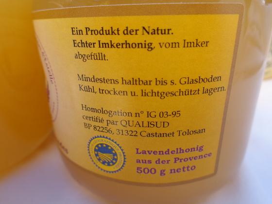 Glas-Etikett