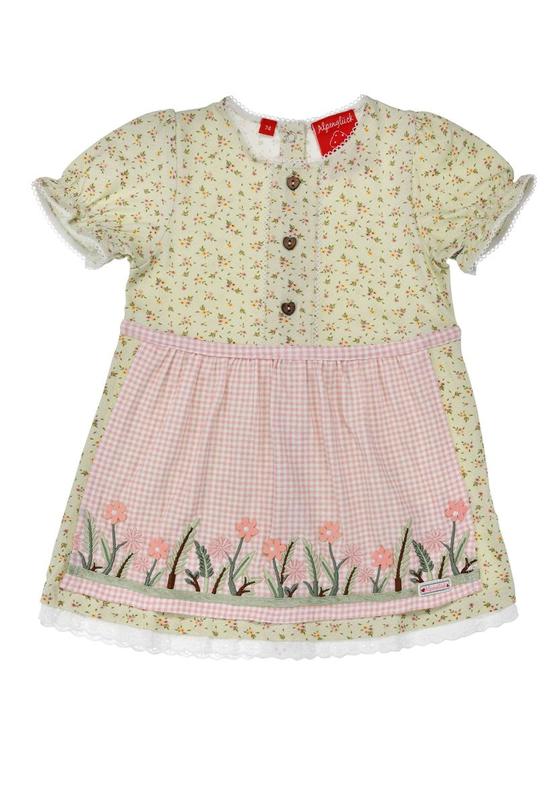 Dirndl "Blümchen" mit angenähter Schürze, Baumwolle
