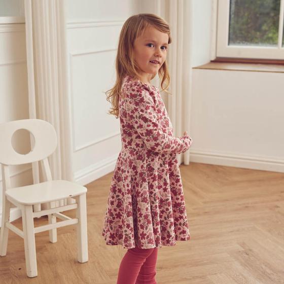 Müsli by Green Cotton Velora Langarm Swing Dress Blush Baroque Rose 