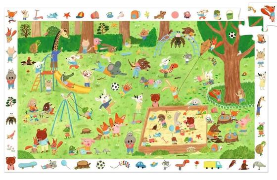 Djeco Wimmelpuzzle Spielplatz 35 Teile